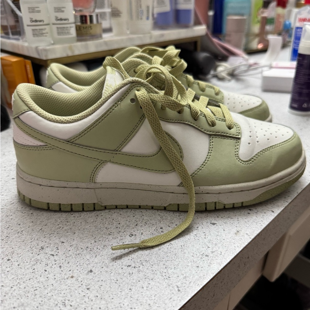 Nike Women's dunk low sneakers sage green size 8